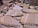 Камень песчаник-пластушка 4см  цвет: желтый с разводом