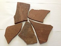 Камень песчаник-пластушка 1,5см цвет: терракотово-красный