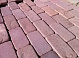Брусчатка из песчаника 4см  цвет: терракотово-красный (галтованный)